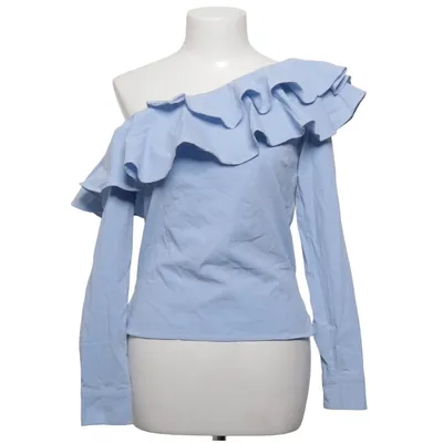 Blouse (Blauw, Wit) van H&M Trend Polyamide, Elastaan, Katoen