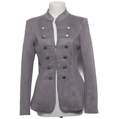 Blazer (Gray) from Chica London Elastane, Polyester