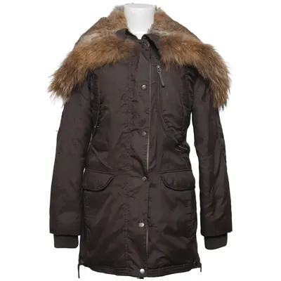 Parkas (Brun) från Rock'n Blue Dun, Fjädrar, Polyester, Kaninpäls