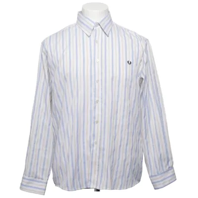 Skjorte (Blå, Hvid, Beige) fra Fred Perry Bomuld, Polyester