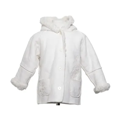Shearling jas (Wit) van NowOn Polyester