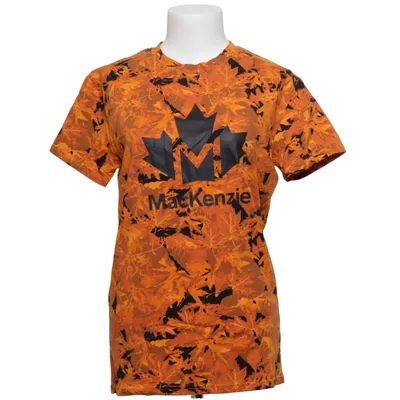 T-shirt (Orange, Noir) de Mackenzie Coton, Élasthane
