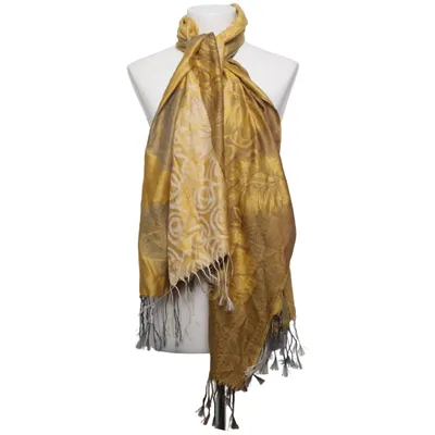 Écharpe (Jaune, Marron) de Pashmina Cachemire