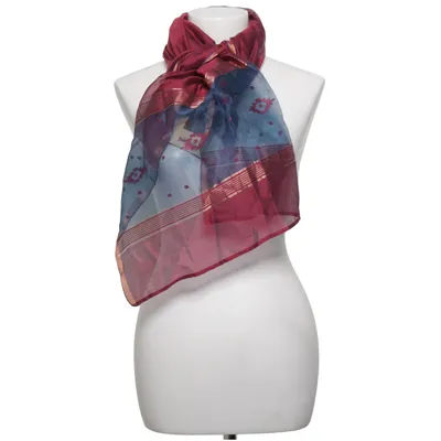 Châle (Rouge, Bleu, Multicolore) de Fabindia Fibre métallique, Modal, Soie