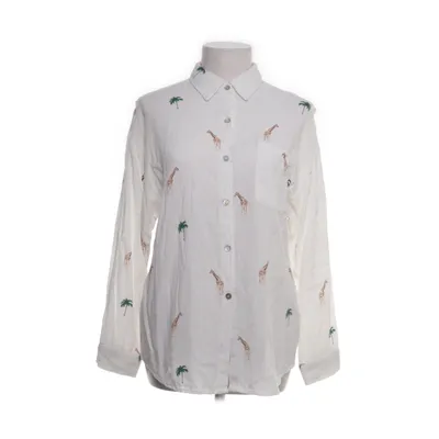 Shirt (White, Multicolored) from Musy Muse Linen, Cotton