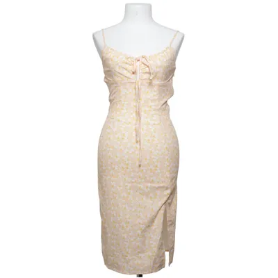 Jurk (Geel, Wit) van May Elastaan, Polyester, Viscose