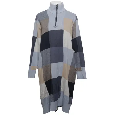 Turtleneck kjole (Blå, Beige, Flerfarvet) fra Pure by Ulla Popken Økologisk bomuld