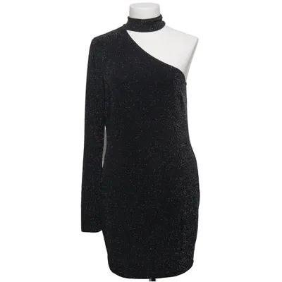 Robe de cocktail (Noir, Argent) de Flounce Élasthane, Fibre métallique, Polyamide