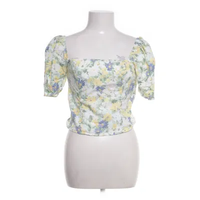 Crop top (Green, Multicolored) from Abercrombie & Fitch Linen, Viscose