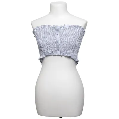 Tube Top (Blau, Weiß) von Debiflue x NA-KD Baumwolle