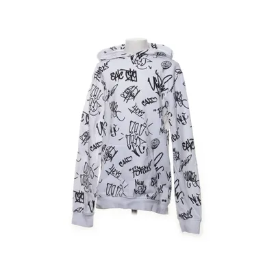 Huvtröja (Vit, Svart) från H&M Bomull, Polyester