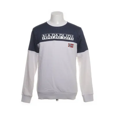 Sweatshirt (Hvid, Blå) fra Napapijri Bomuld, Elastan, Polyester