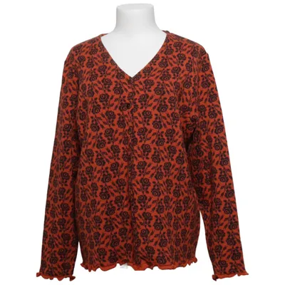 Cardigan (Orange, Noir) de Anno Stockholm Laine de mouton