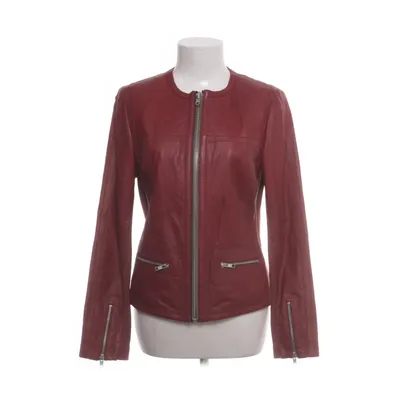 Leather jacket (Red) from 123 Paris Cotton, Polyester, Leather