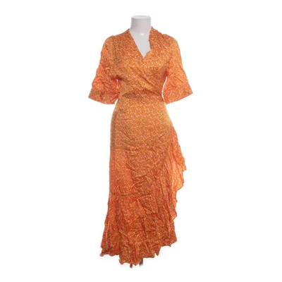 Slå-om-kjole (Orange, Hvid) fra Rodebjer Viscose