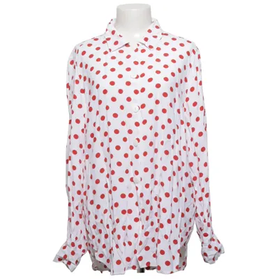 Blouse (White, Red) from Jennifer by Gulins Viscose