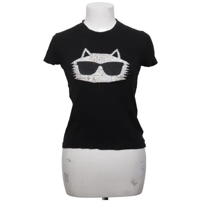 T-shirt (Svart) från Karl Lagerfeld Linne, Viskos