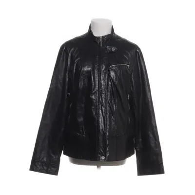 Leren jack (Zwart) van Taifun Polyester, Leer