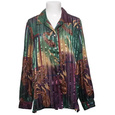 Bluse (Grøn, Lilla, Flerfarvet) fra Alia Polyester