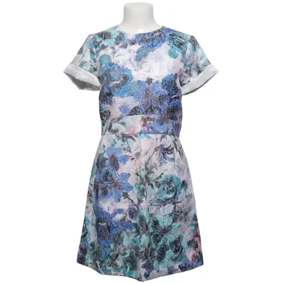 Jurk (Blauw, Meerkleurig) van Spotlight by Warehouse Acetaat, Katoen, Metallvezel, Polyester