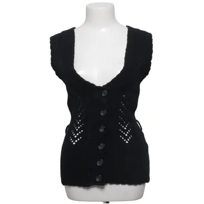 Gilet (Zwart) van Cue Angora, Katoen, Wol