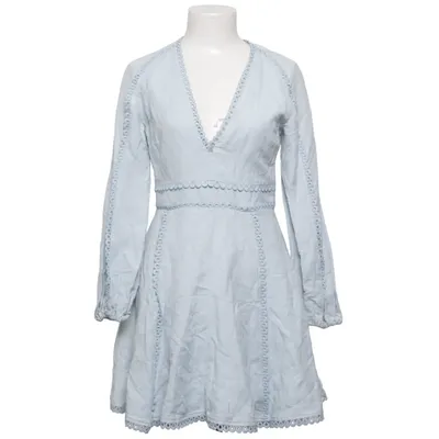 Jurk (Blauw) van H&M Linnen, Viscose, Polyester, Katoen