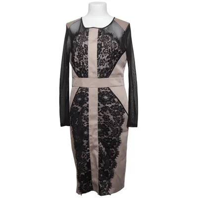 Robe de cocktail (Beige, Noir) de Star by Julien Macdonald Coton, Élasthane, Polyester
