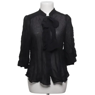 Strikblouse (Zwart) van Warehouse Zijde