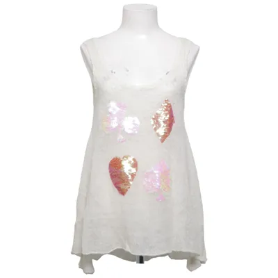 Tank Top (White, Multicolored) from Wildfox Acrylic, Polyamide, Wool