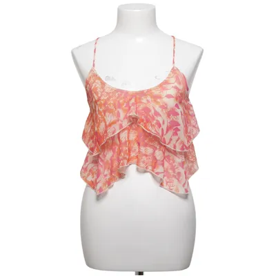 Crop top (Rosa, Orange, Flerfärgad) från Bershka Elastan, Polyester