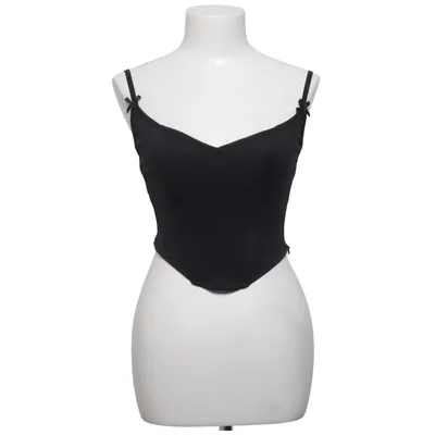 Crop top (Zwart) van Bershka Elastaan, Polyester