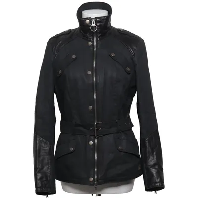Jacket (Black) from Jofama Cotton, Elastane, Leather, Polyester