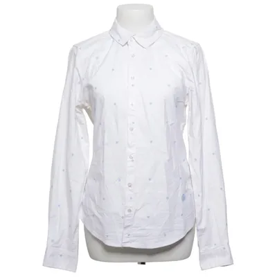 Shirt (Wit, Blauw) van Springfield Katoen, Elastaan