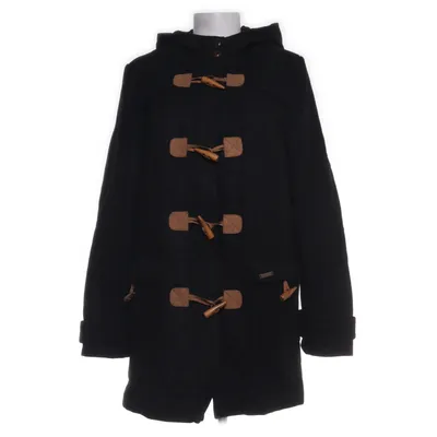 Duffle jas (Zwart) van Review Wol, Polyester, Viscose, Katoen