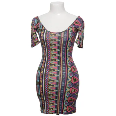 Jurk (Roze, Blauw, Meerkleurig) van Topshop Elastaan, Viscose