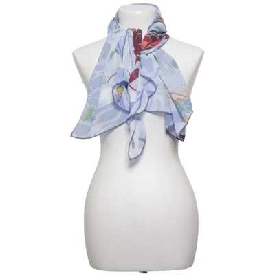 Sjal (Blå, Flerfärgad) från Eleganza Silke