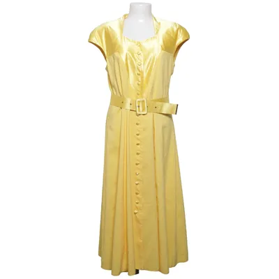 Skjortekjole (Gul) fra Extenzo Paris Polyester, Viscose