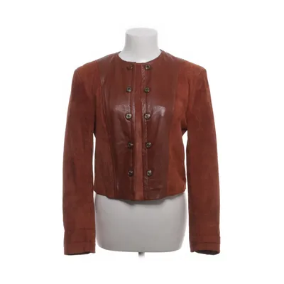 Läderjacka (Brun) från Alexandra Akryl, Nylon, Skinn