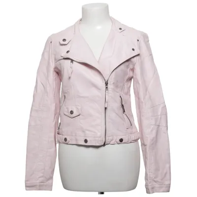 Biker jacket (Pink) from Softy Outerwear Collection Polyester, Polyurethane, Viscose