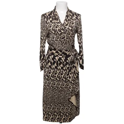 Slå-om-kjole (Sort, Beige) fra Diane von Furstenberg Silke
