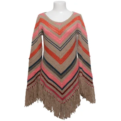 Poncho (Beige, Flerfärgad) från Isla Ibiza Bonita Akryl, Bomull, Mohair, Polyamid, Ull