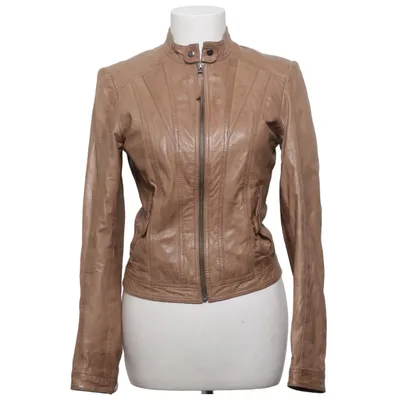 Läderjacka (Brun) från Butterfly Skinn, Polyester