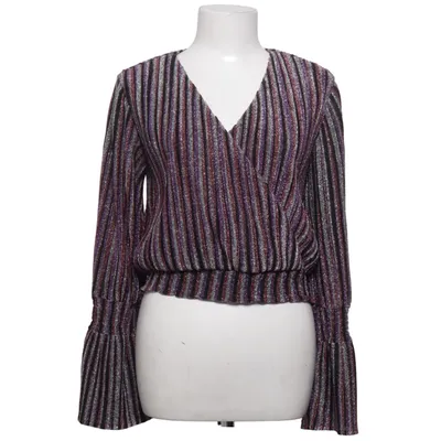 Wrap blouse (Purple, Multicolored) from Aéryne Metallic fiber, Polyester