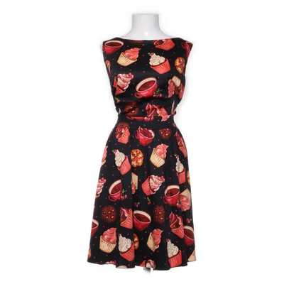 Klänning (Svart, Flerfärgad) från Lady Vintage Bomull, Elastan