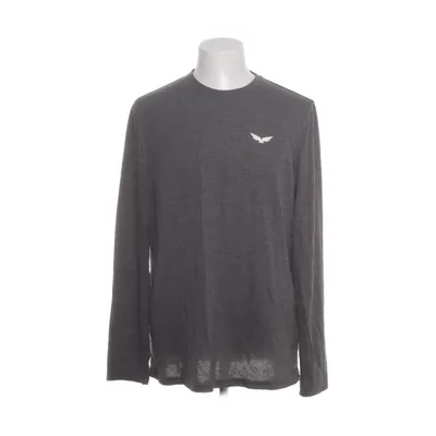 Langærmet t-shirt (Grå) fra Shein Bomuld, Polyester, Viscose