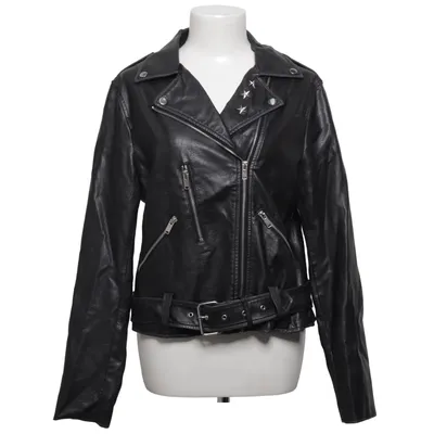 Biker jacket (Black) from Dotted Blue Polyester, Polyurethane, Viscose