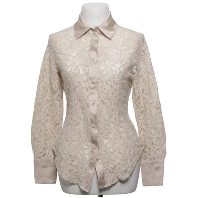 Blouse (Beige) from Costamani Cotton, Elastane, Polyamide, Polyester