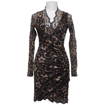 Wrap dress (Black, Brown) from Lili Elastane, Polyamide, Polyester, Viscose