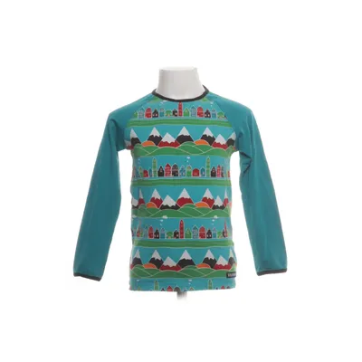 Lange mouwen shirt (Blauw, Meerkleurig) van Villervalla Organisch katoen, Elastaan
