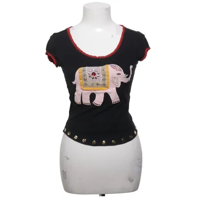 Topp (Svart, Flerfärgad) från Moschino Jeans Acetat, Bomull, Elastan, Metallfiber, Polyamid